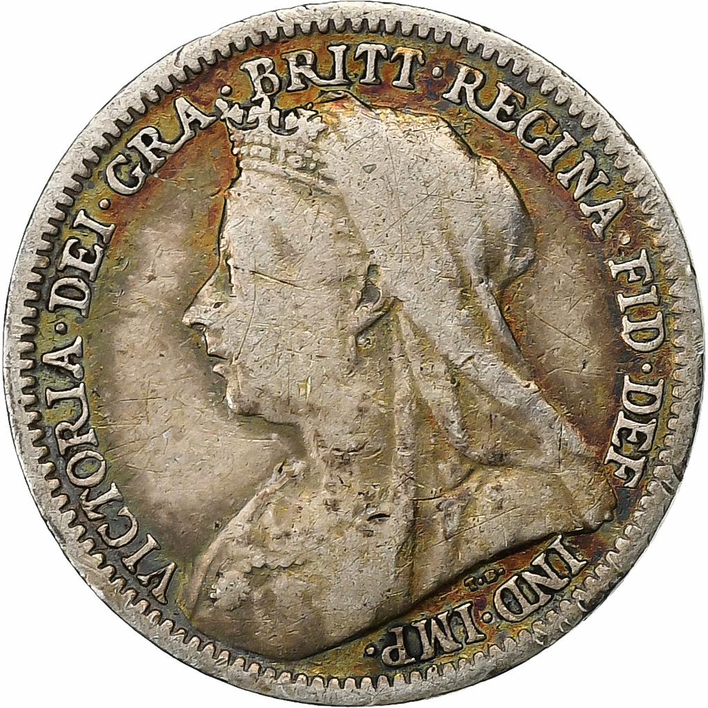 Great Britain, Victoria, 3 Pence, 1900, Silver, , KM:777
