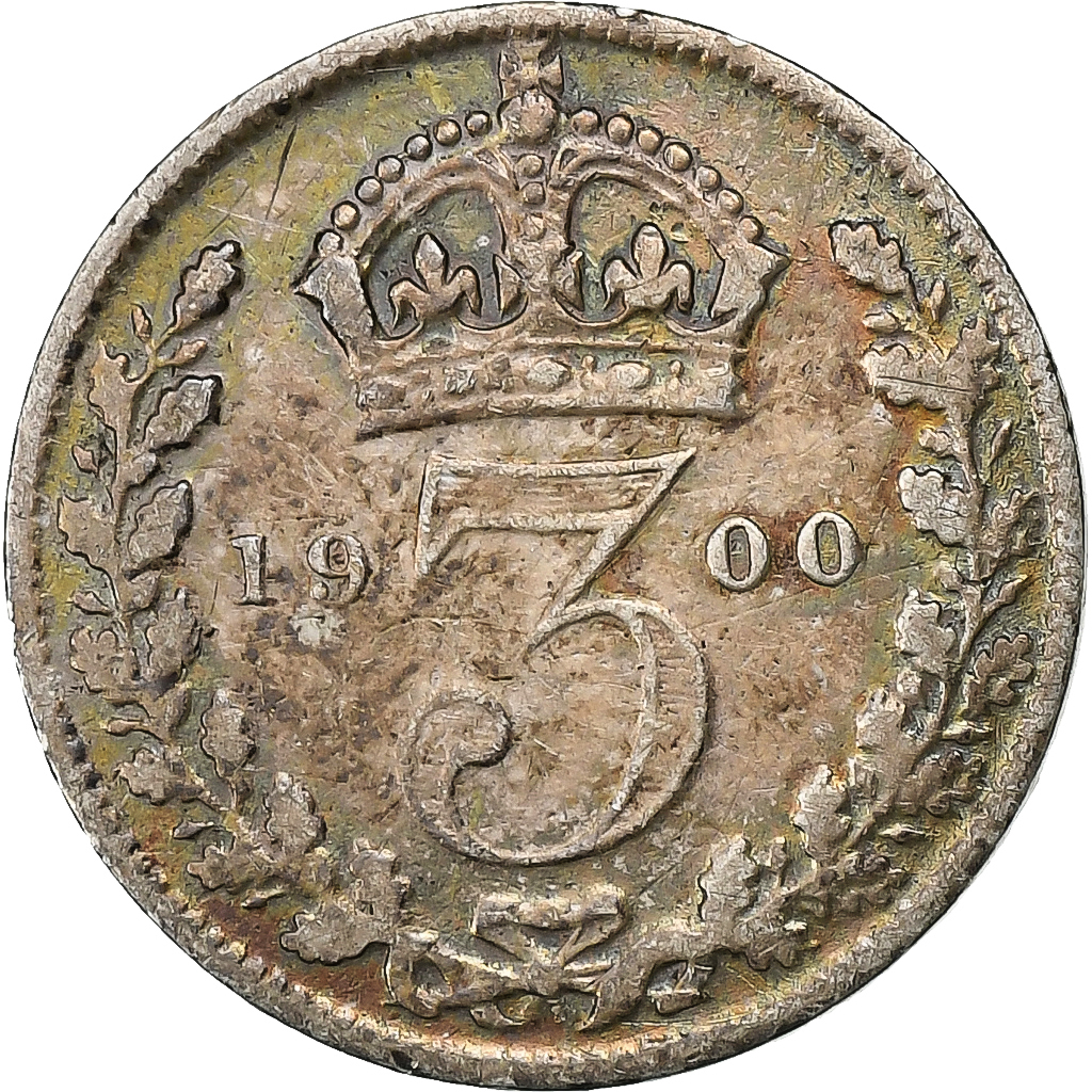Great Britain, Victoria, 3 Pence, 1900, Silver, , KM:777