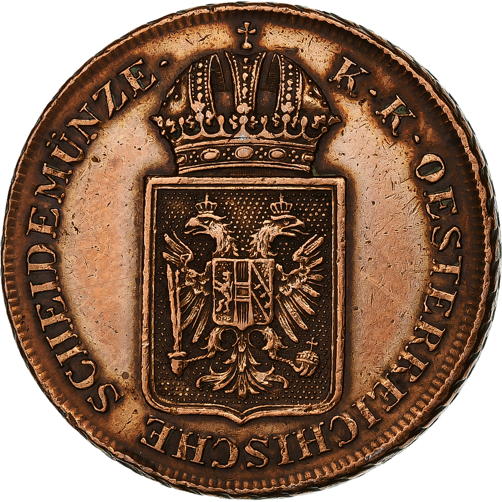 Austria, Franz Joseph I, 2 Kreuzer, 1848, Vienna, Copper, , KM:2188