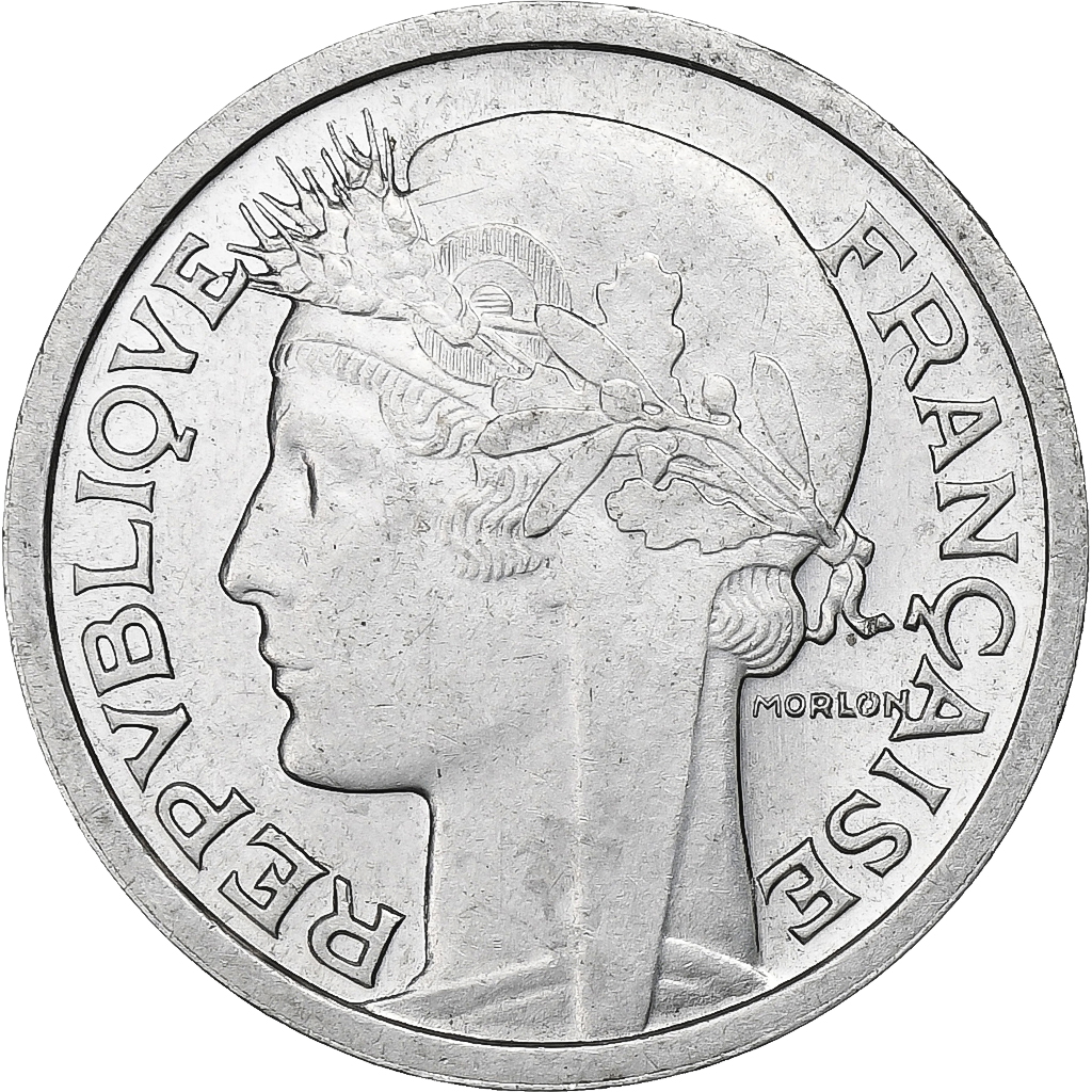 France, Franc, Morlon, 1941, Paris, Aluminum, , Gadoury:473, KM:885a.1