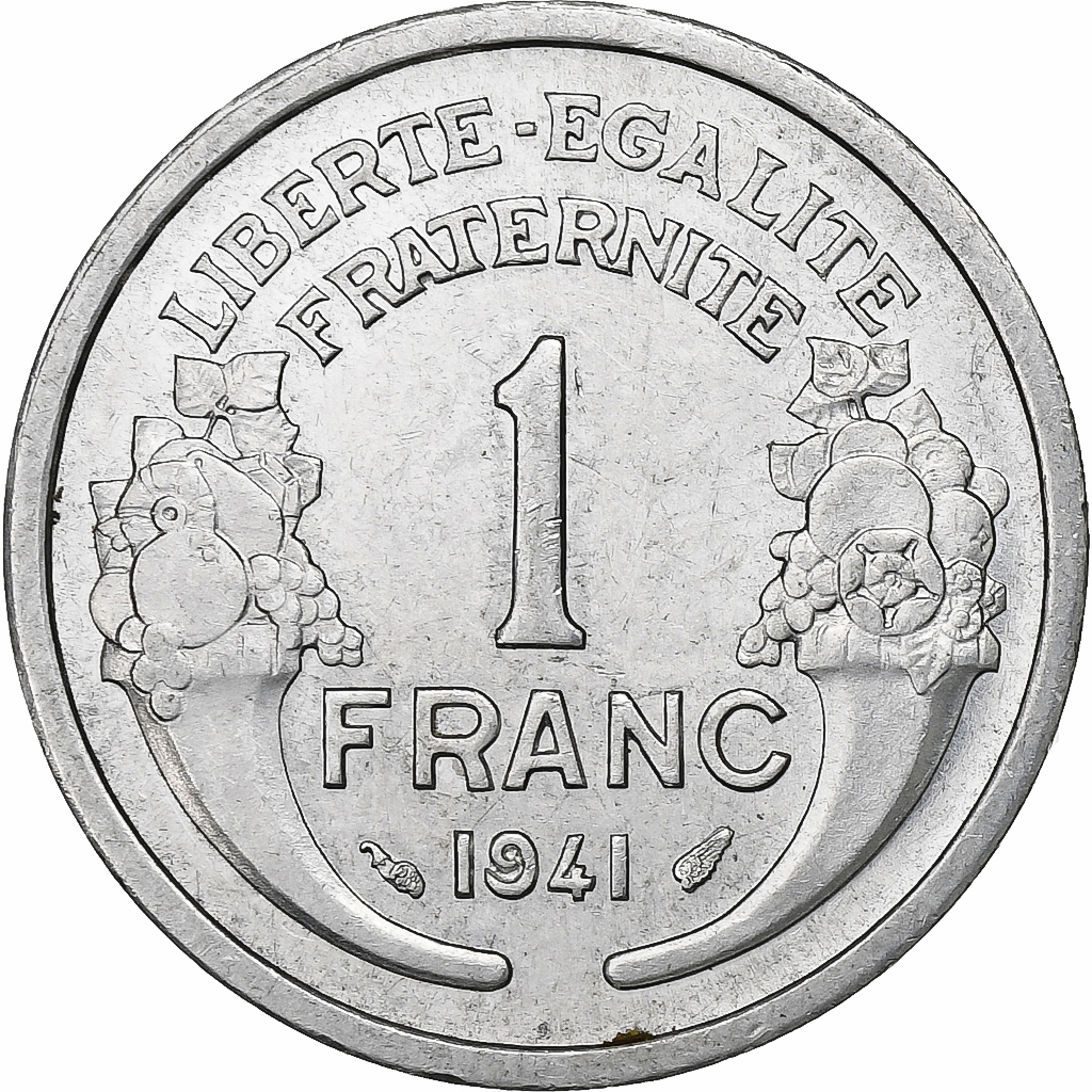 France, Franc, Morlon, 1941, Paris, Aluminum, , Gadoury:473, KM:885a.1