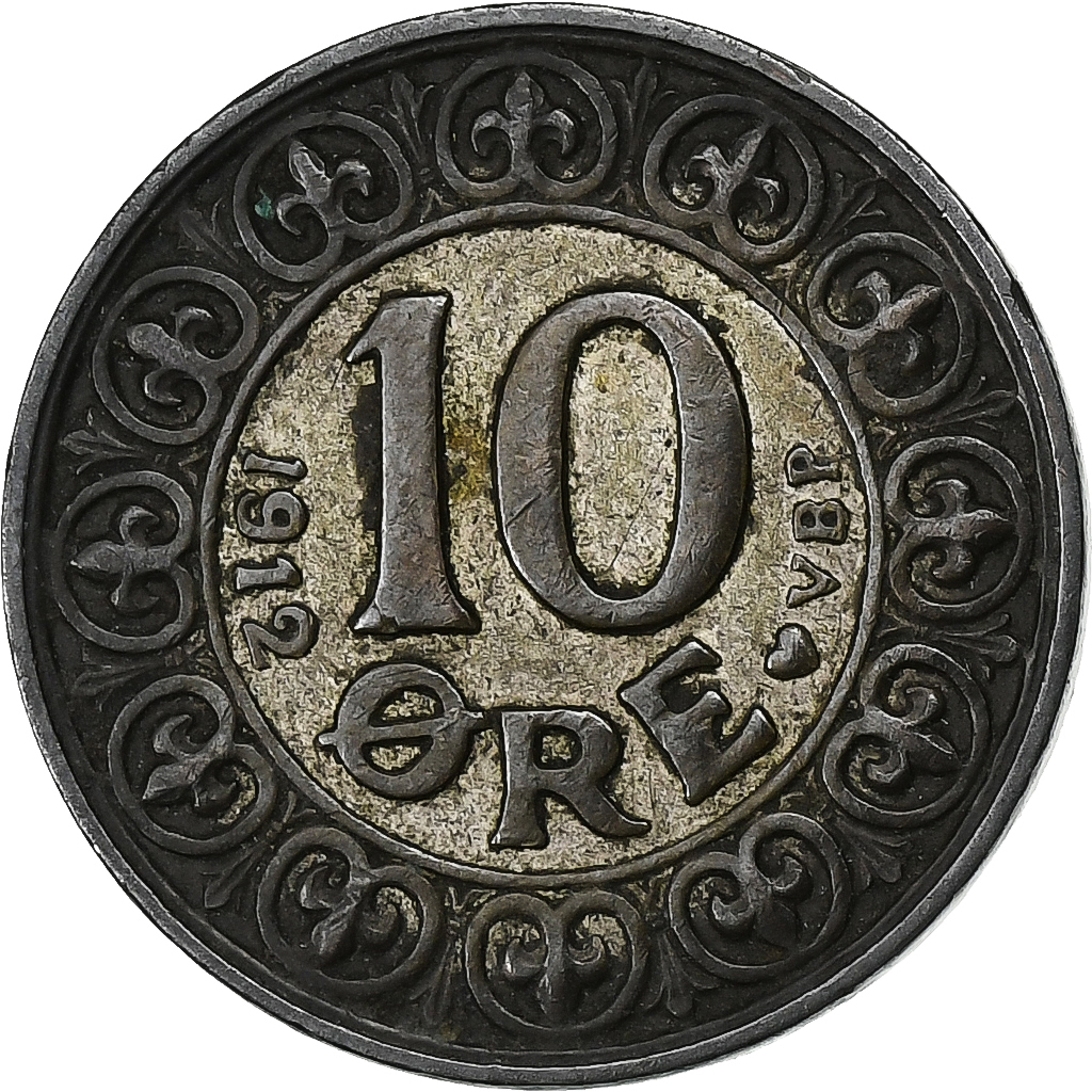 Denmark, Frederik VIII, 10 Öre, 1912, Copenhagen, Silver, EF, KM:807