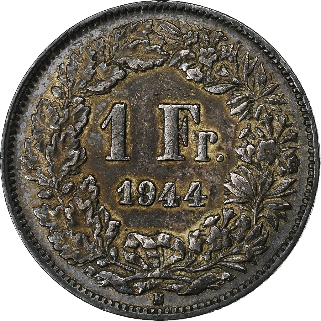 Switzerland, Franc, 1944, Bern, Silver, , KM:24