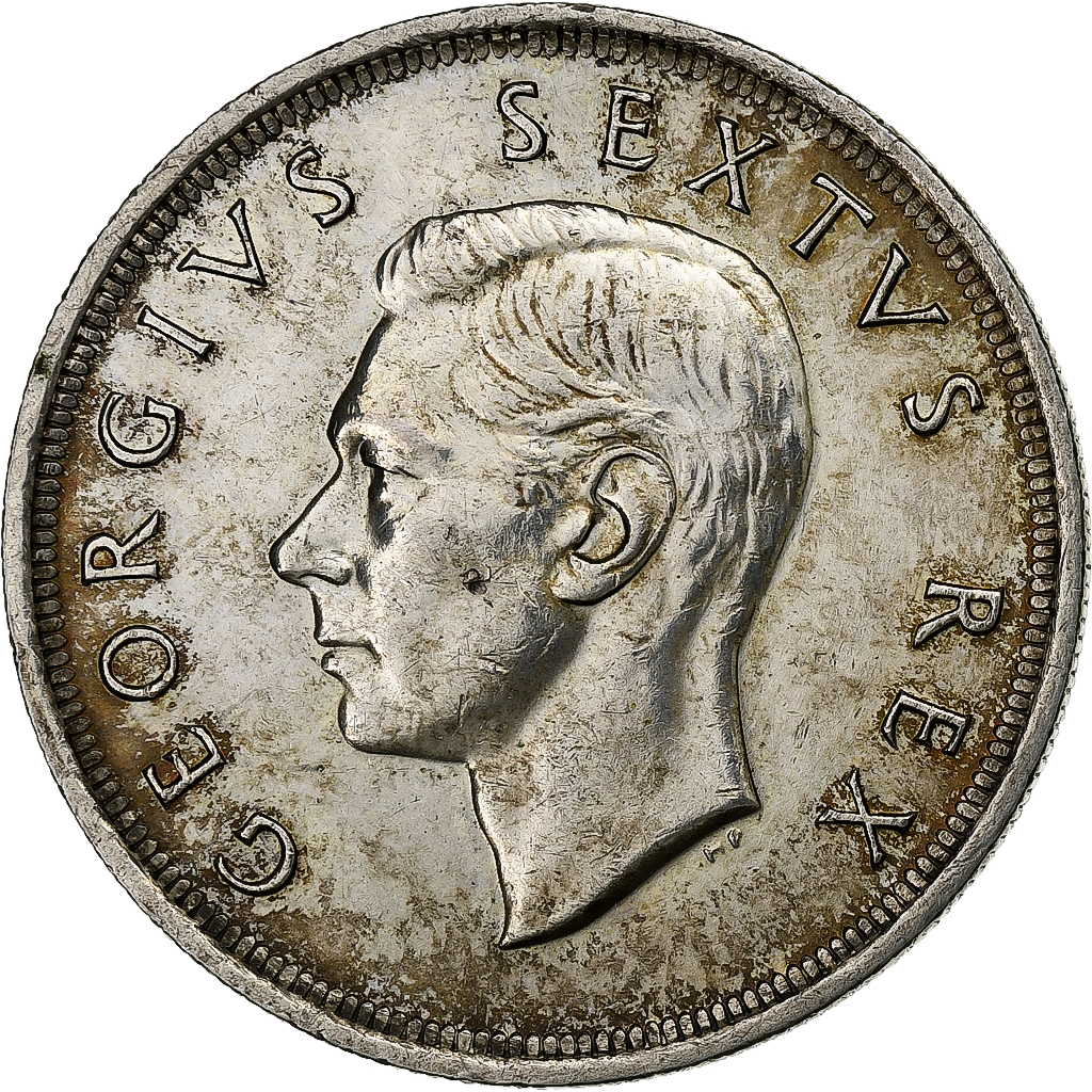 South Africa, George VI, 5 Shillings, 1952, Silver, , KM:41