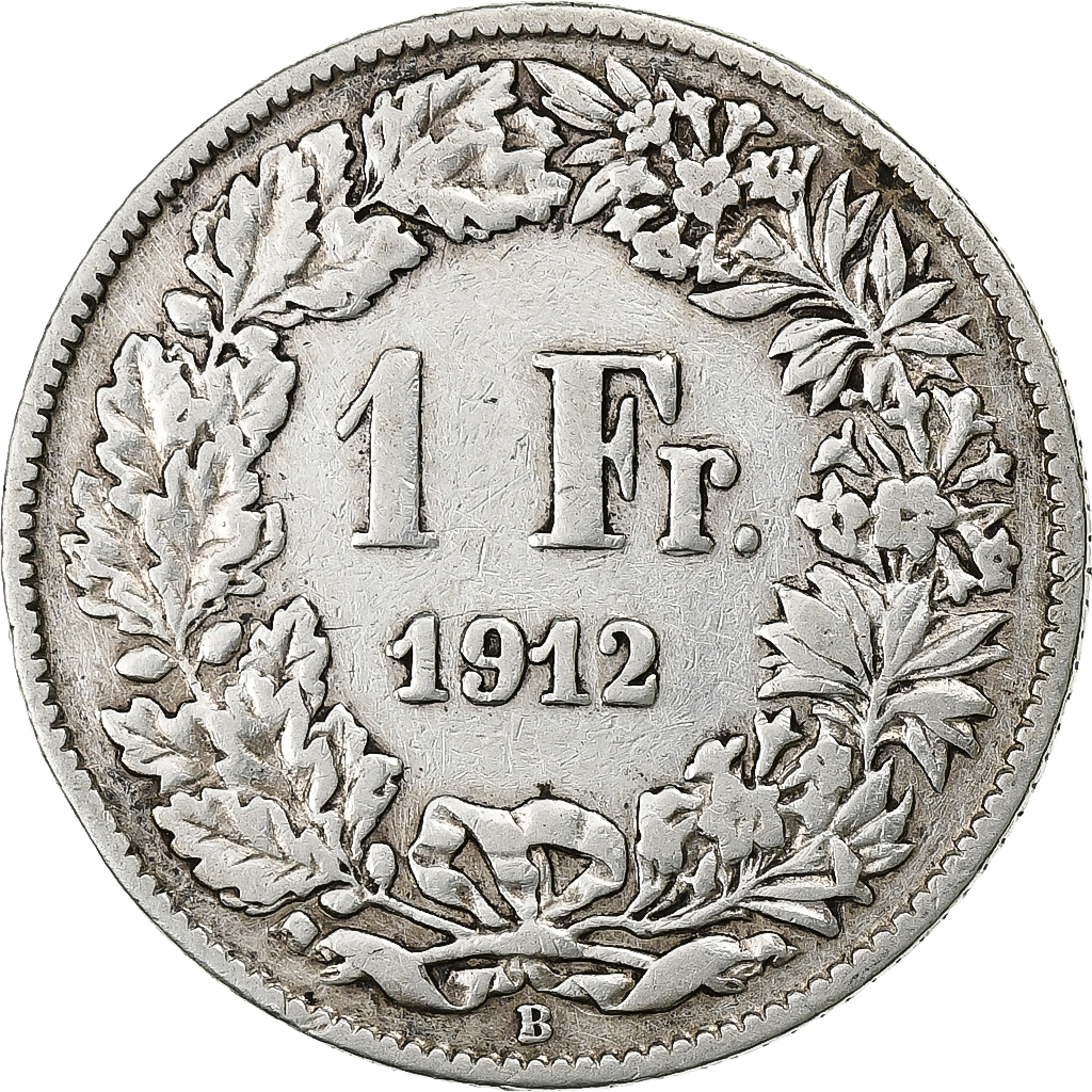 Switzerland, Franc, 1912, Bern, Silver, , KM:24