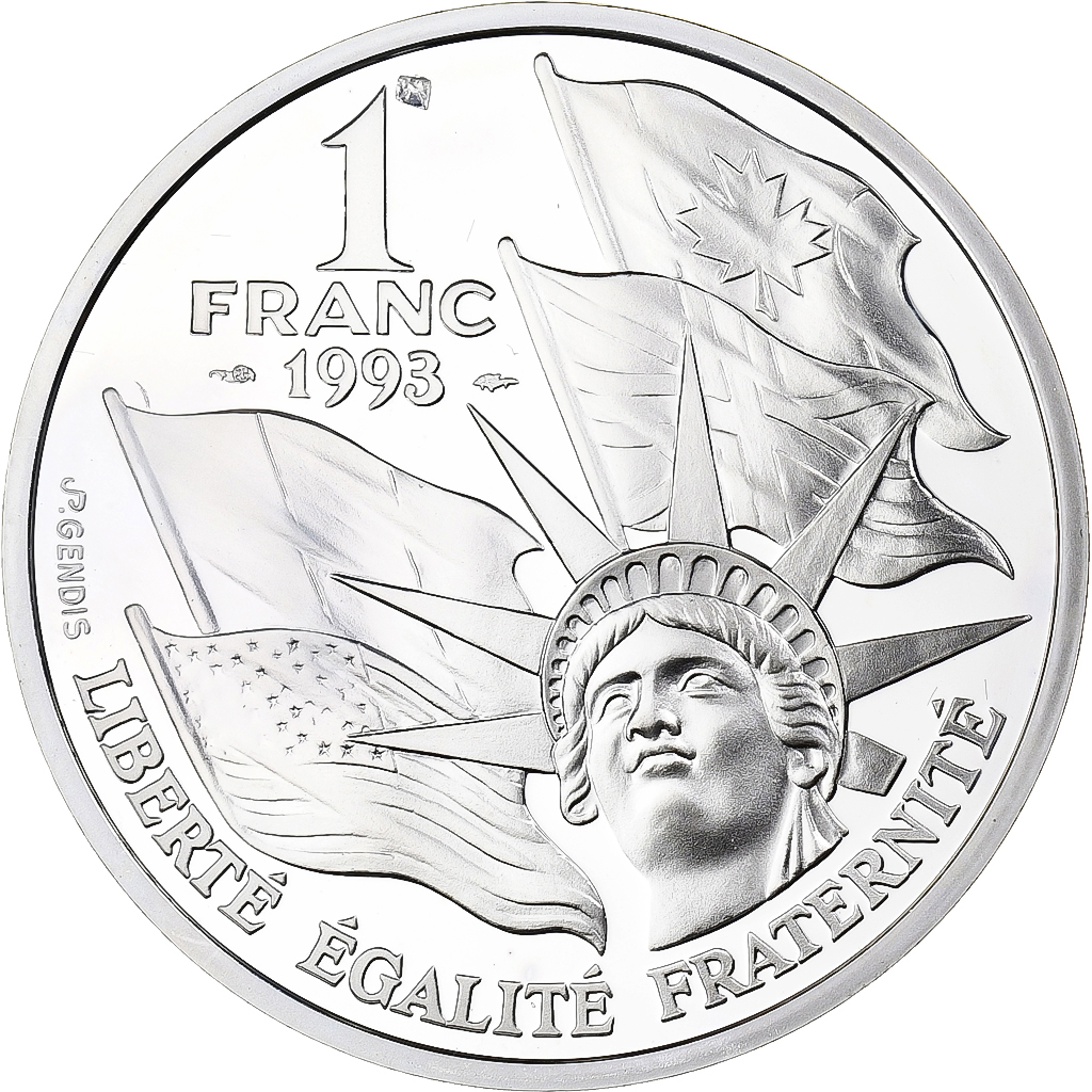 France, Franc, 50e Anniversaire du Débarquement Allié, 1993, Monnaie de Paris