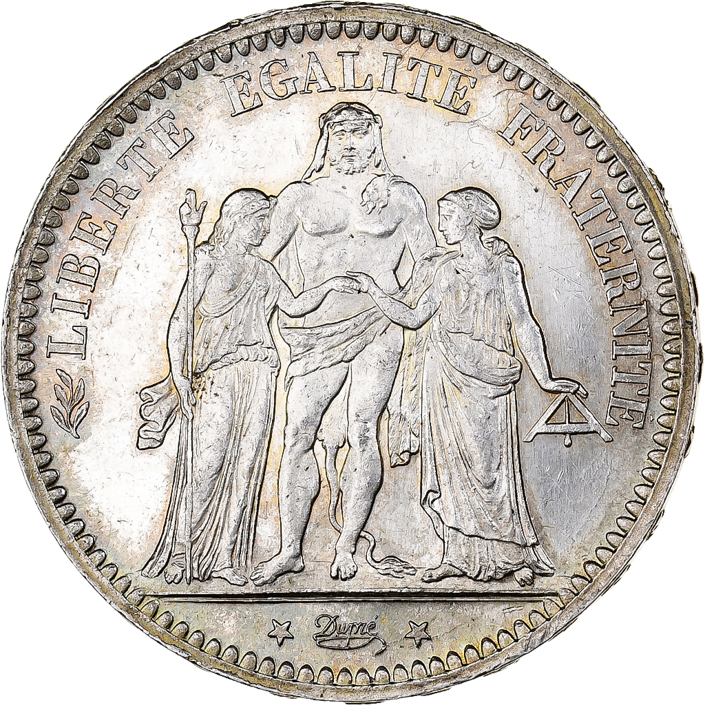 France, 5 Francs, Hercule, 1873, Paris, Silver, MS, Gadoury:745a