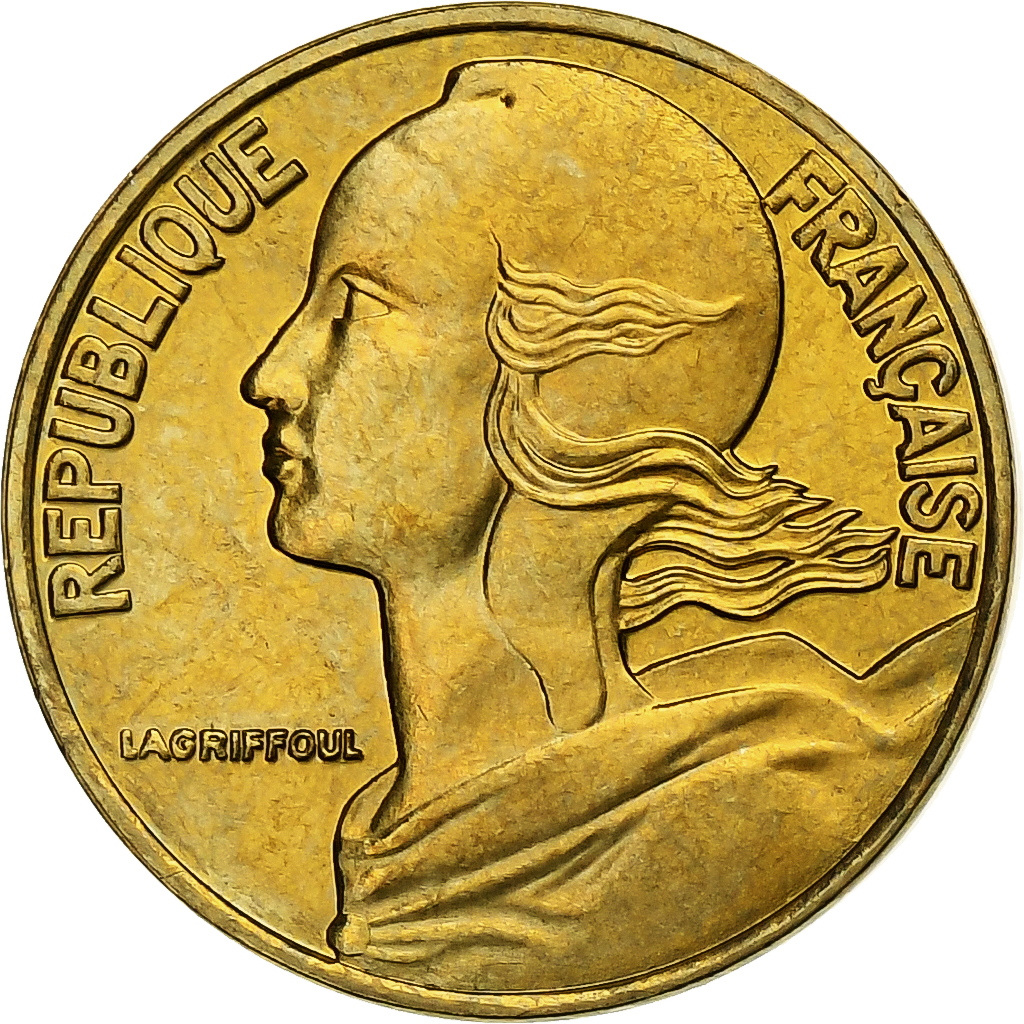 France, 5 Centimes, Marianne, 1996, Paris, BU, Aluminum-Bronze, 