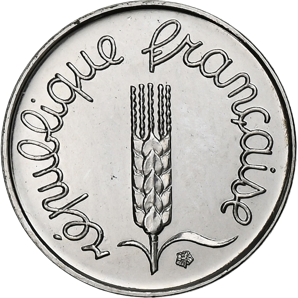 France, Centime, Épi, 1998, Paris, BU, Stainless Steel, MS, Gadoury:91