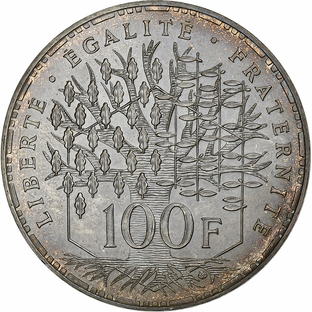 France, 100 Francs, Panthéon, 1989, Paris, Silver, , Gadoury:898