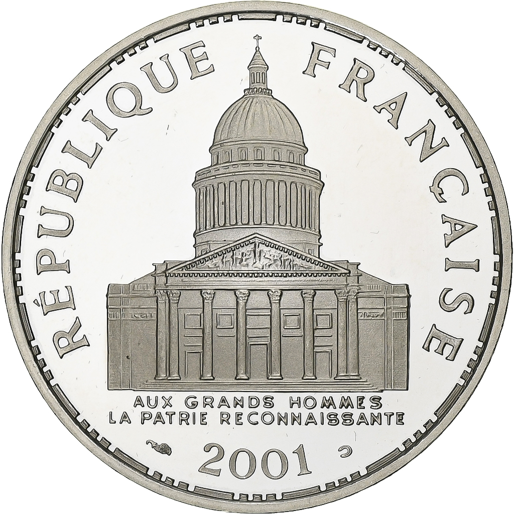 France, 100 Francs, Panthéon, 2001, Paris, BE, Silver, , Gadoury:898a