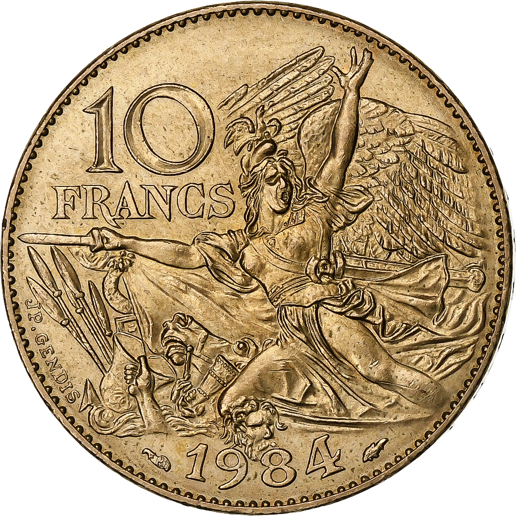 France, 10 Francs, François Rude, 1984, Paris, Tranche A, Nickel-Bronze