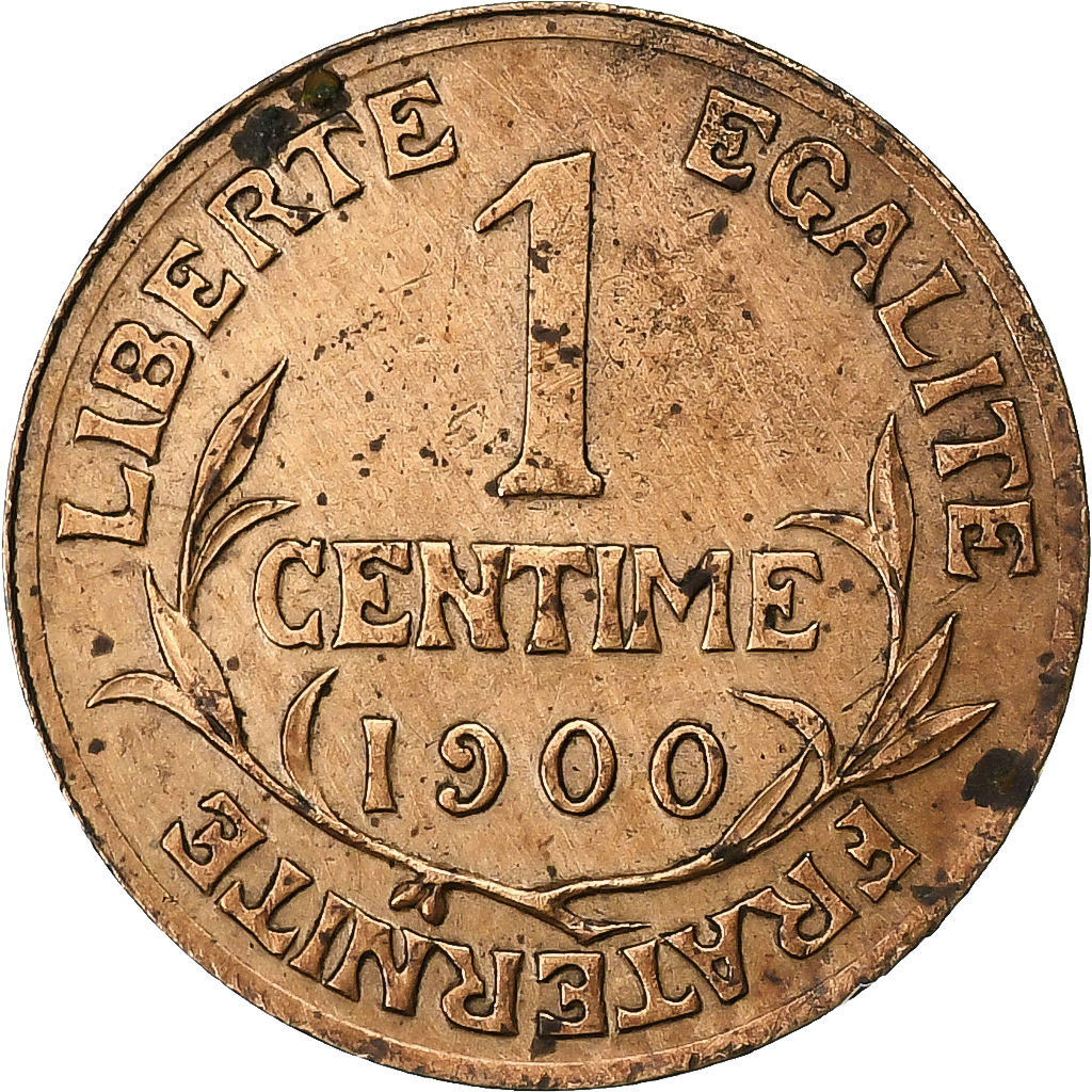 France, Centime, Dupuis, 1900, Paris, Rare, Bronze, EF(40-45), Gadoury:90