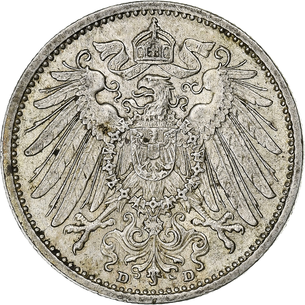 GERMANY - EMPIRE, Wilhelm II, Mark, 1915, Munich, Silver, , KM:14