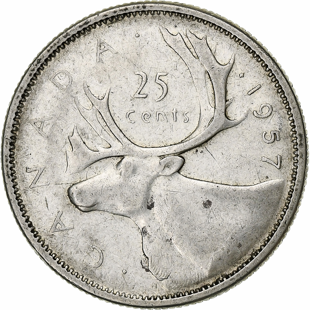 Canada, Elizabeth II, 25 Cents, 1957, Royal Canadian Mint, Silver, 