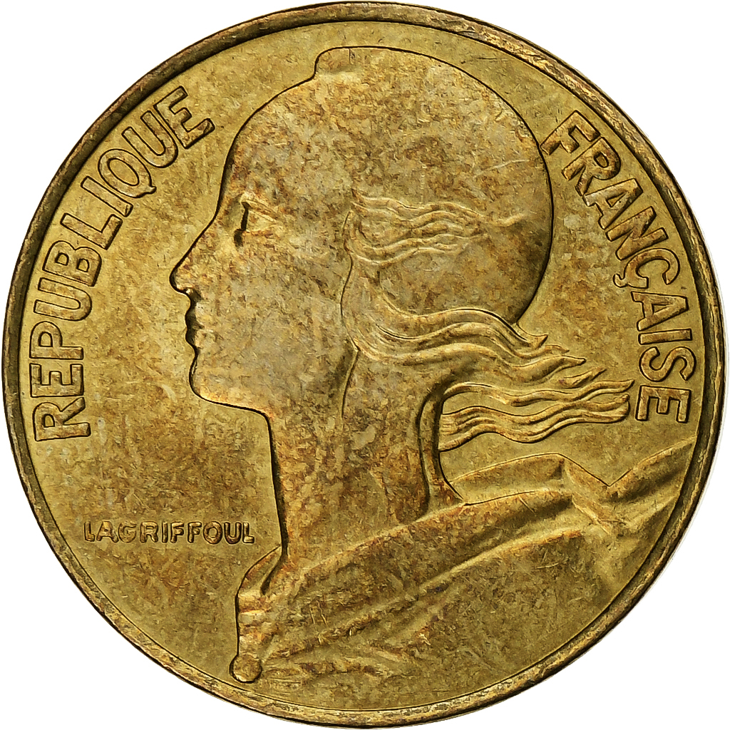 France, 20 Centimes, Marianne, 2000, Paris, Aluminum-Bronze, 