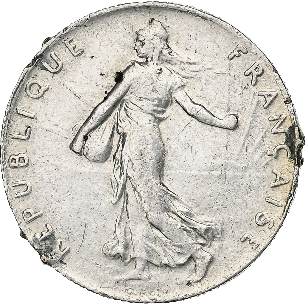 France, 50 Centimes, Semeuse, 1917, Paris, Silver, , Gadoury:420
