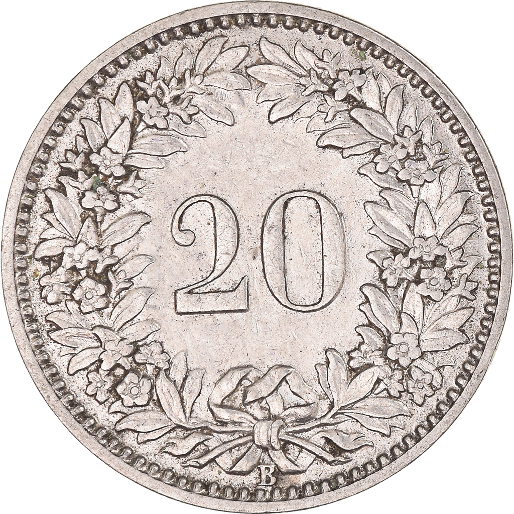 Coin, Switzerland, 20 Rappen, 1912