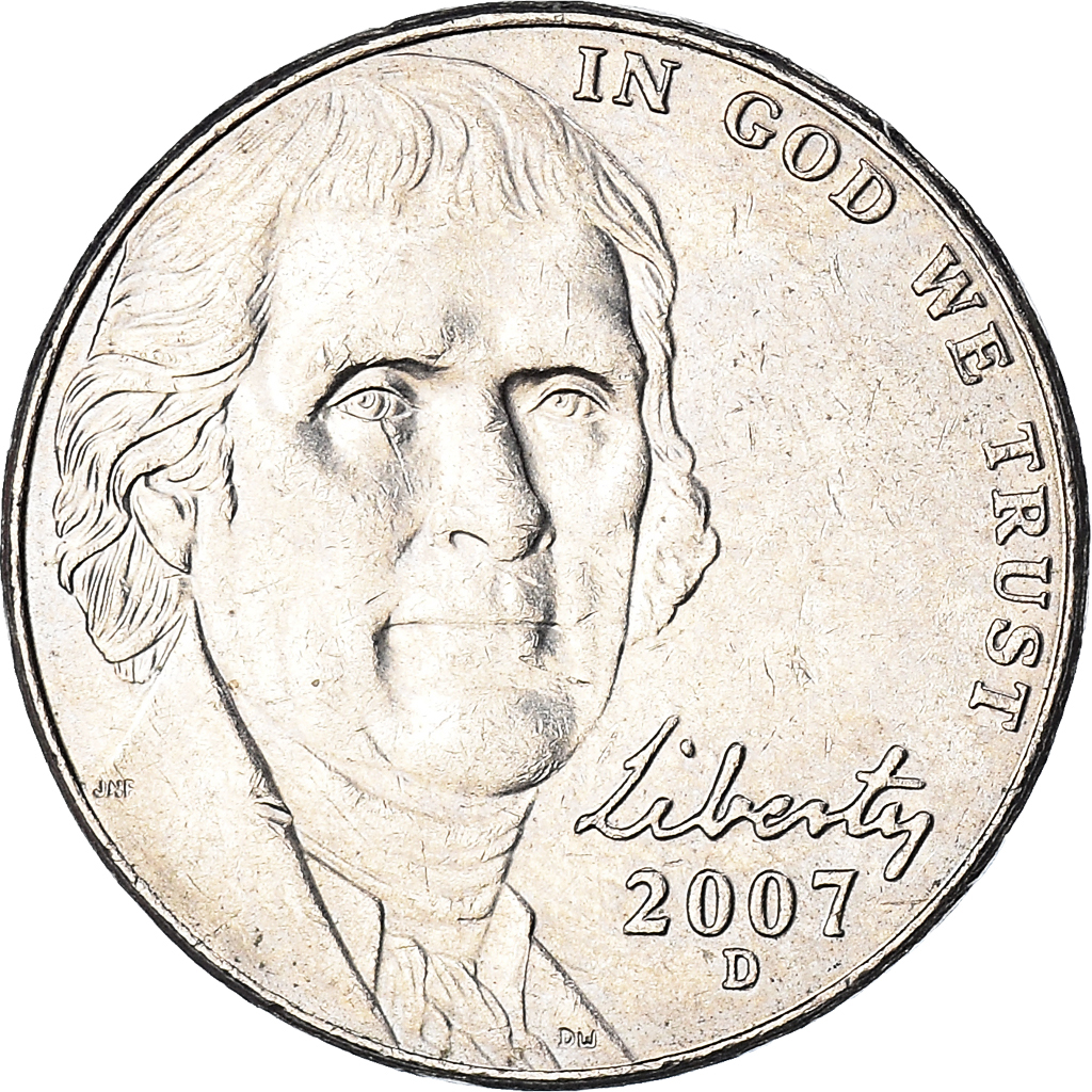 Moneda, Estados Unidos, 5 Cents, 2007