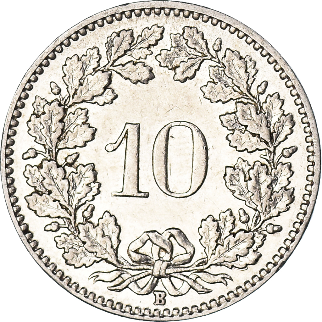 Moneda, Suiza, 10 Rappen, 1938