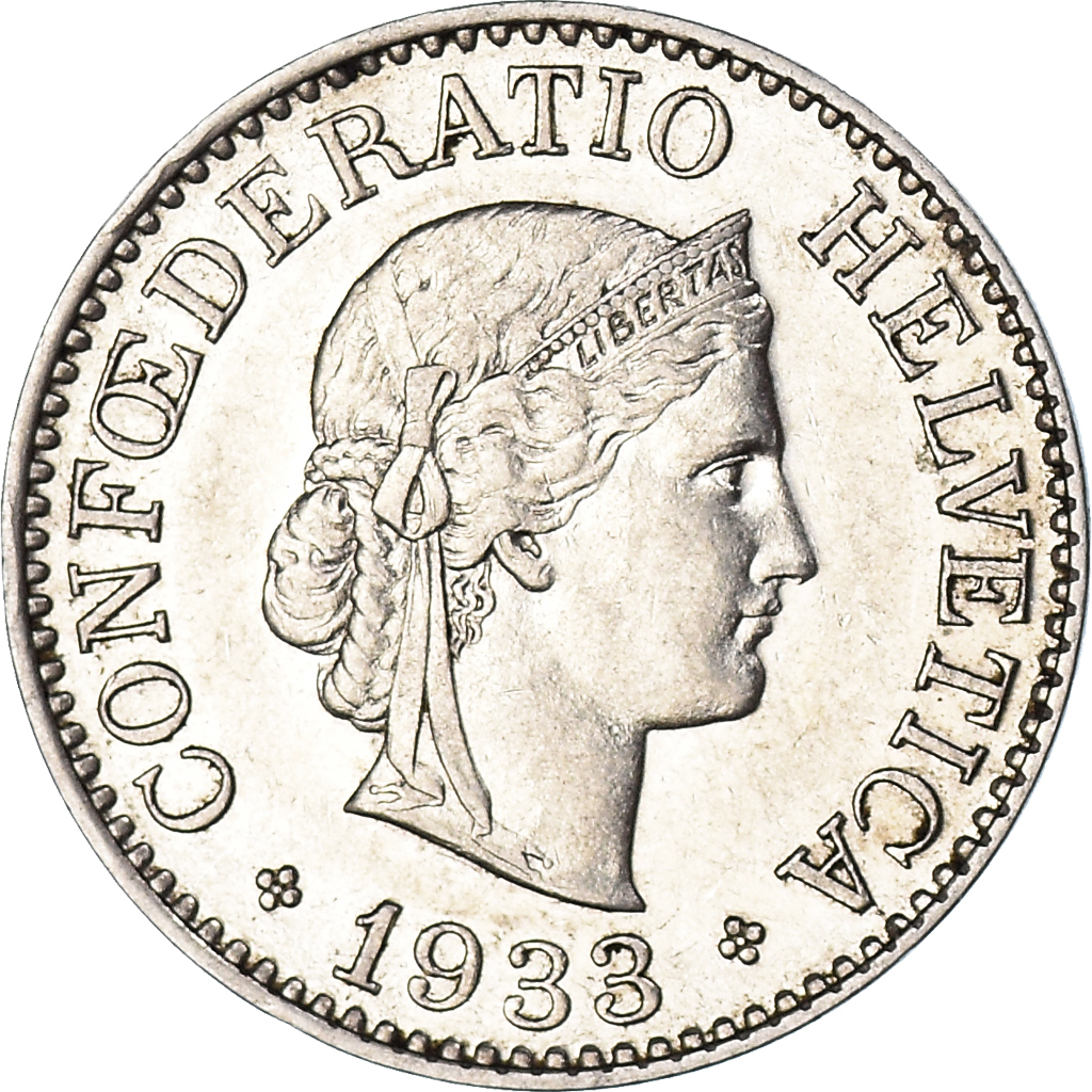 Moneda, Suiza, 10 Rappen, 1933
