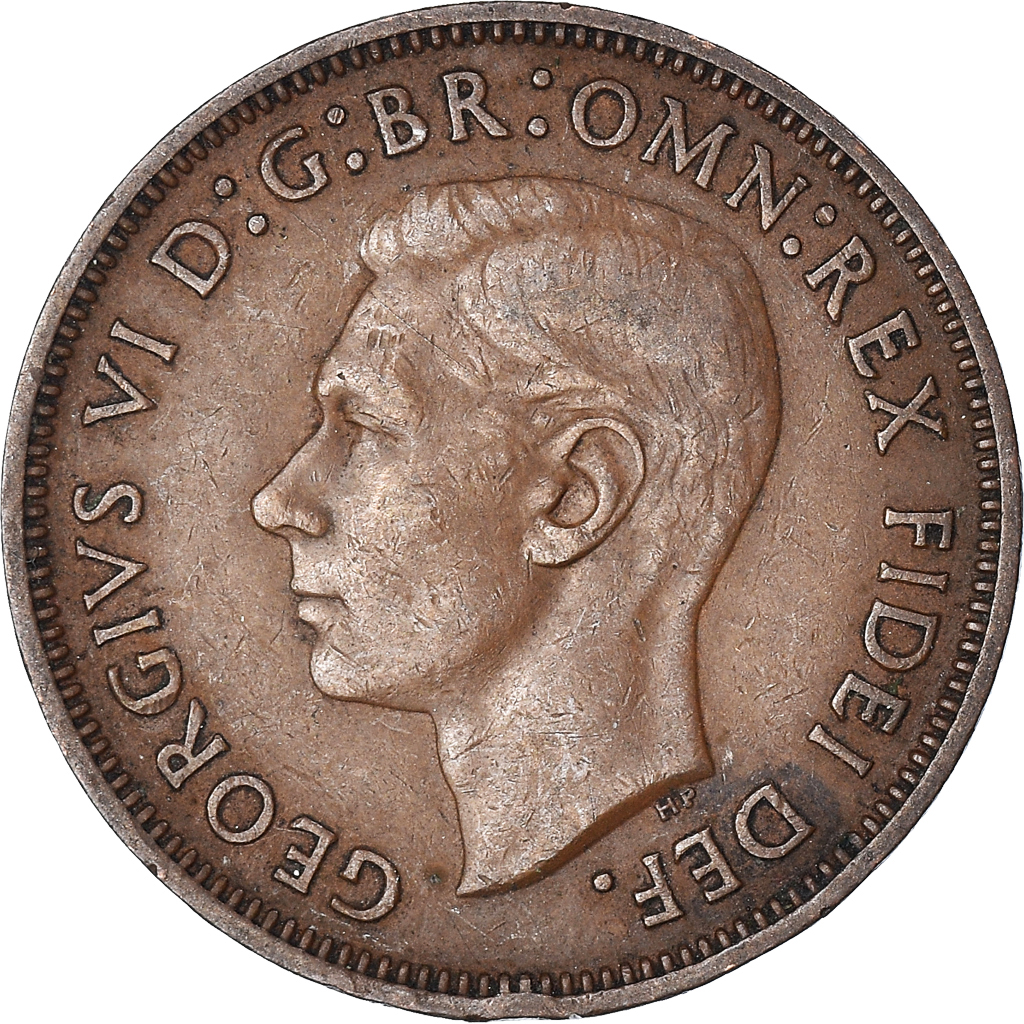 Moneda, Gran Bretaña, 1/2 Penny, 1949