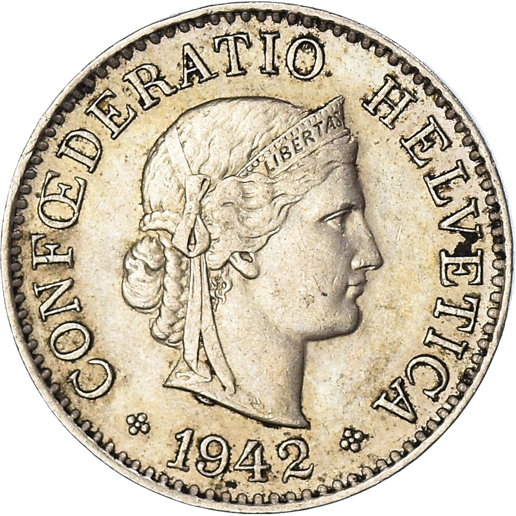 Moneda, Suiza, 5 Rappen, 1942