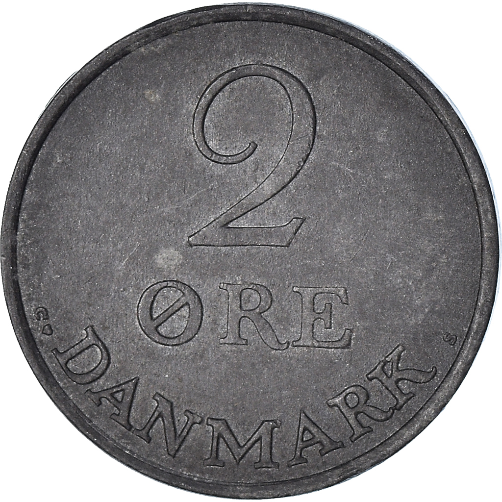 Moneda, Dinamarca, 2 Öre, 1960
