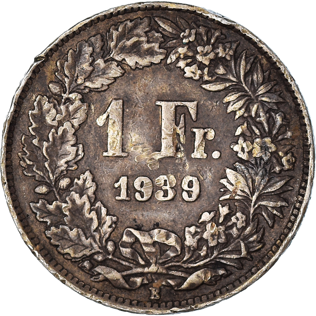 Moneda, Suiza, Franc, 1939