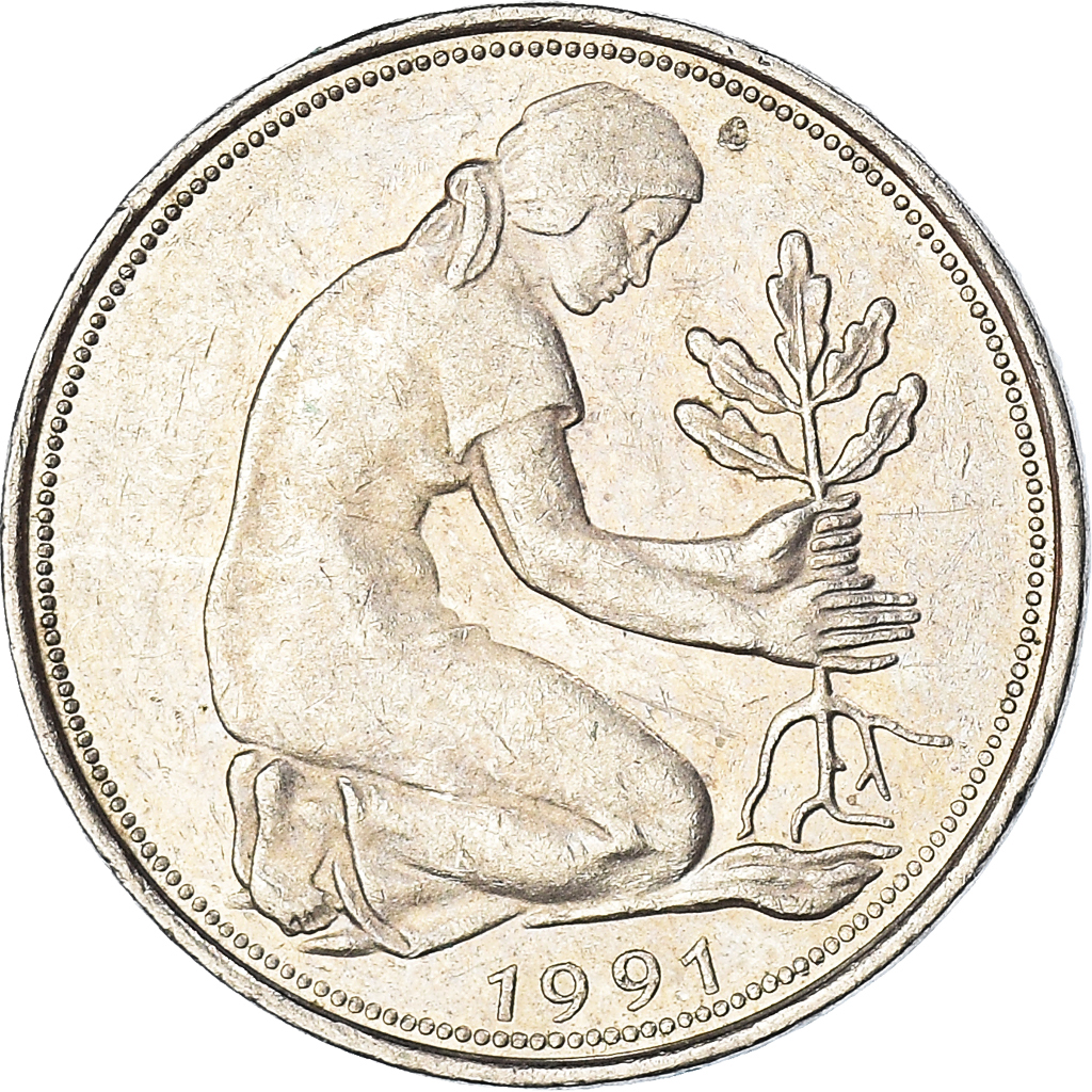 Coin, GERMANY - FEDERAL REPUBLIC, 50 Pfennig, 1991