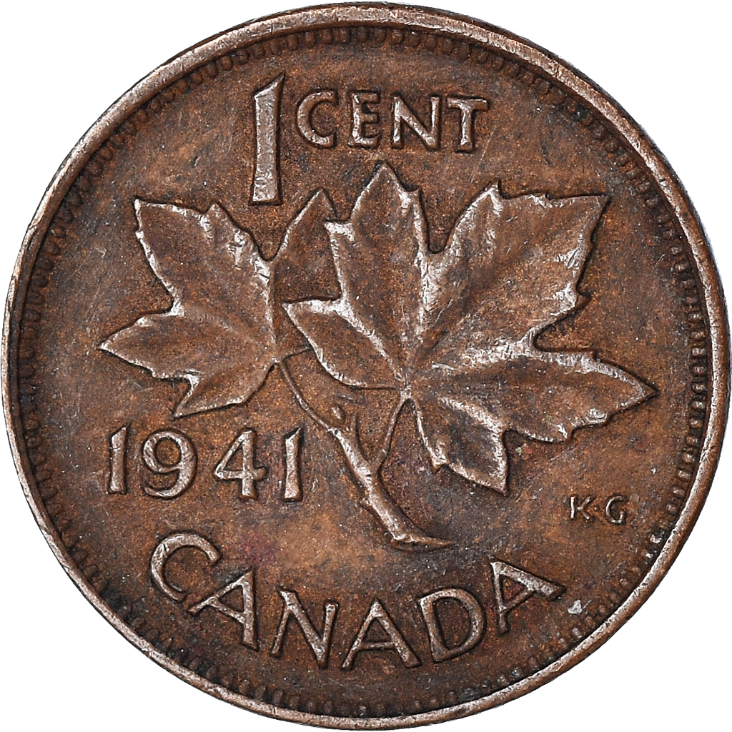 Moneda, Canadá, Cent, 1941