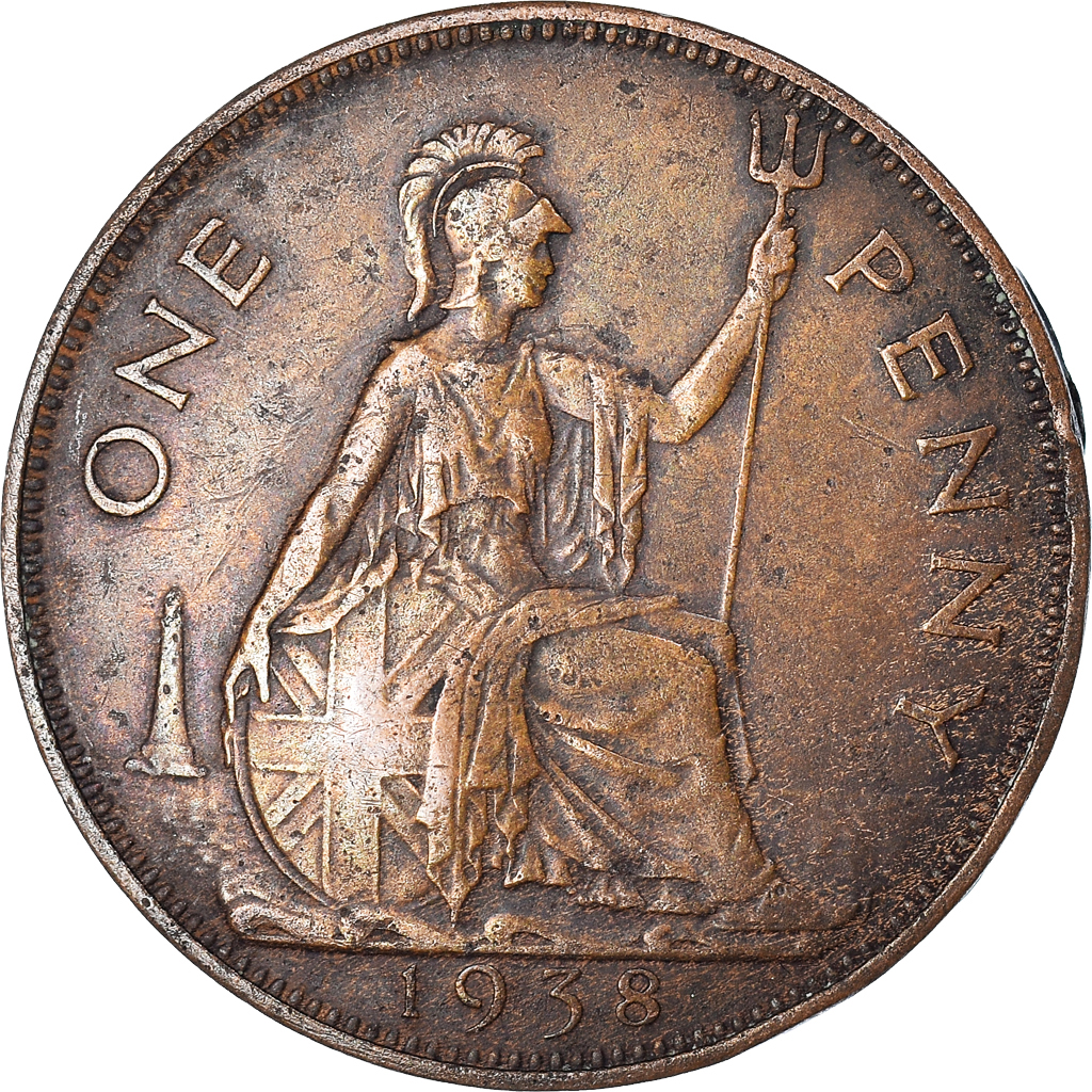 Moneda, Gran Bretaña, Penny, 1938