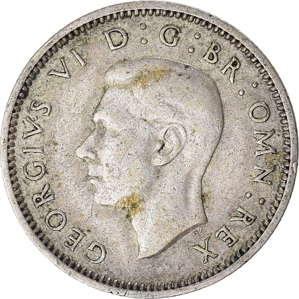 Coin, Great Britain, 6 Pence, 1941