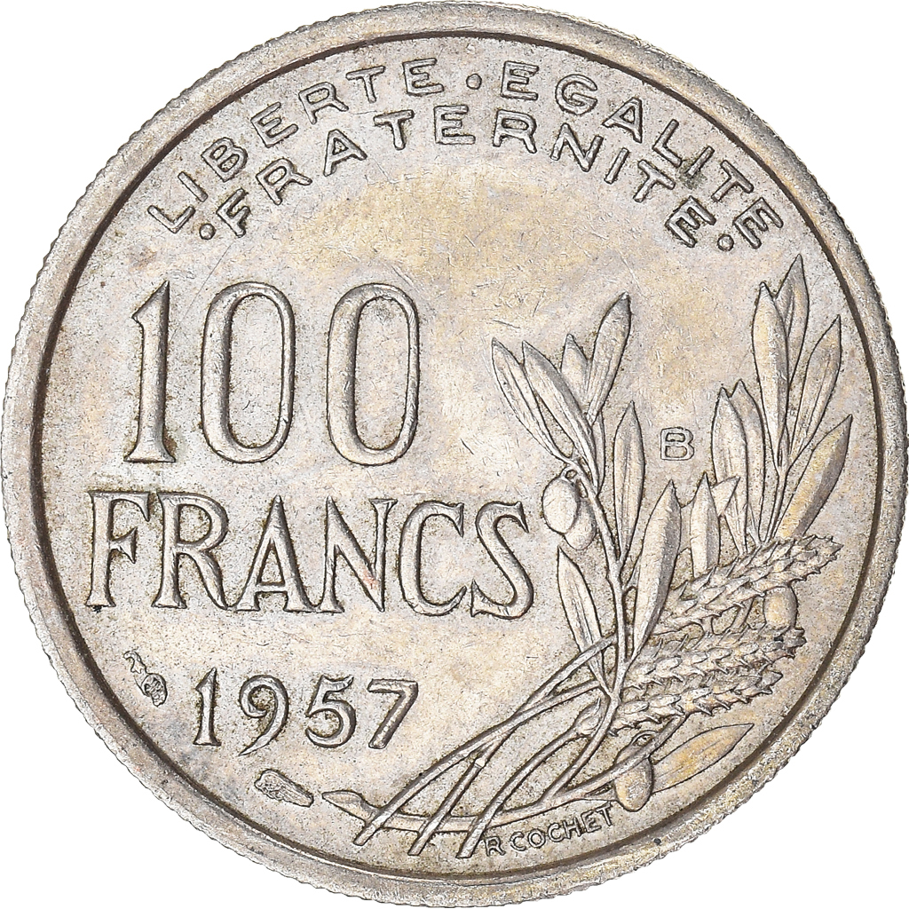 Coin, France, 100 Francs, 1957