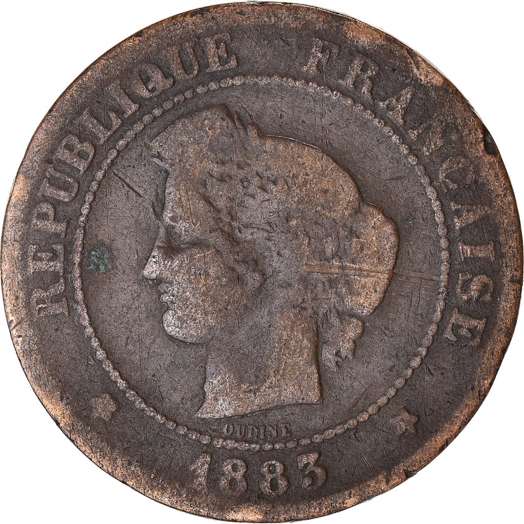 Coin, France, 5 Centimes, 1883
