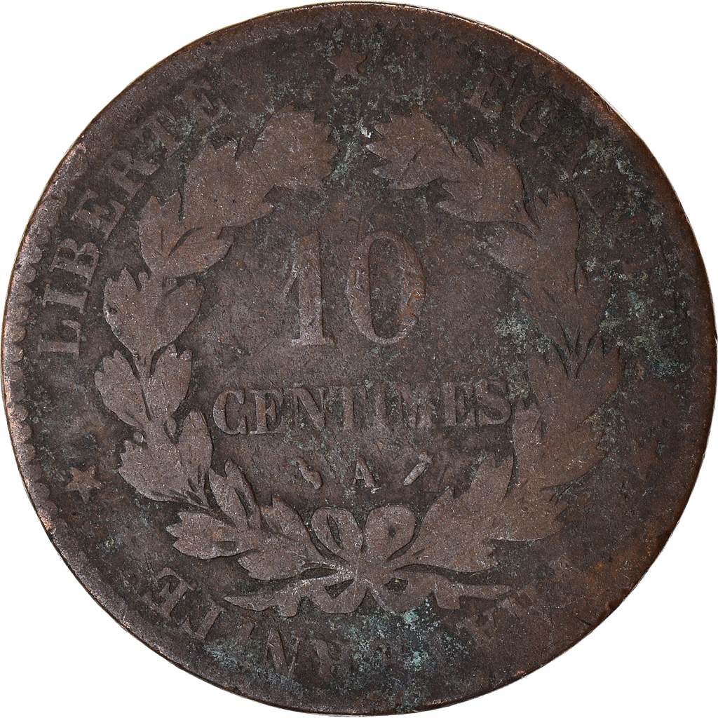 Coin, France, 10 Centimes, 1884