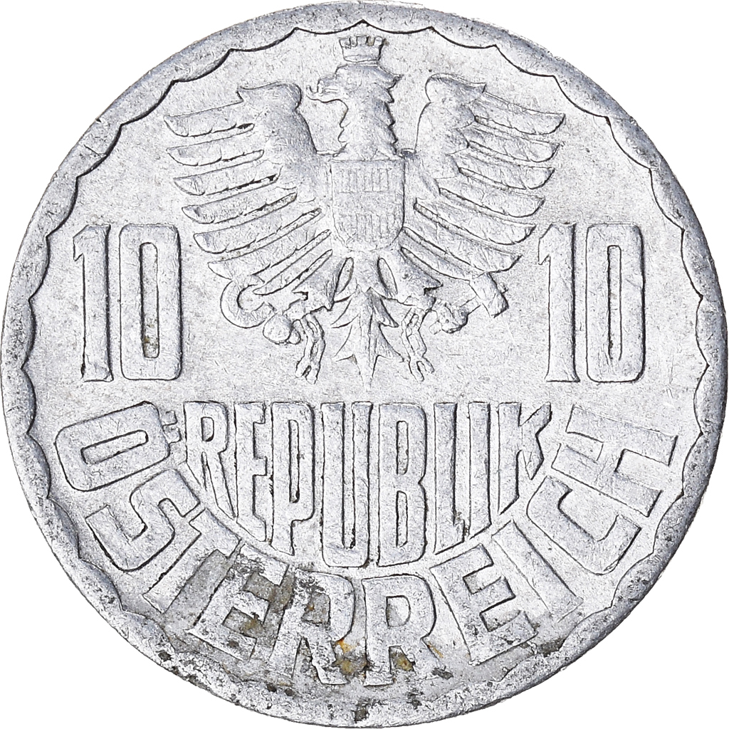 Moneda, Austria, 10 Groschen, 1974