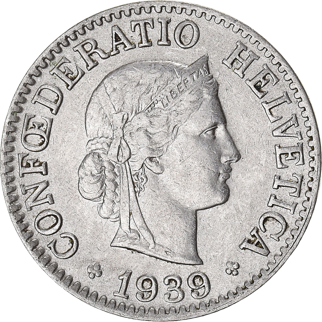 Coin, Switzerland, 10 Rappen, 1939