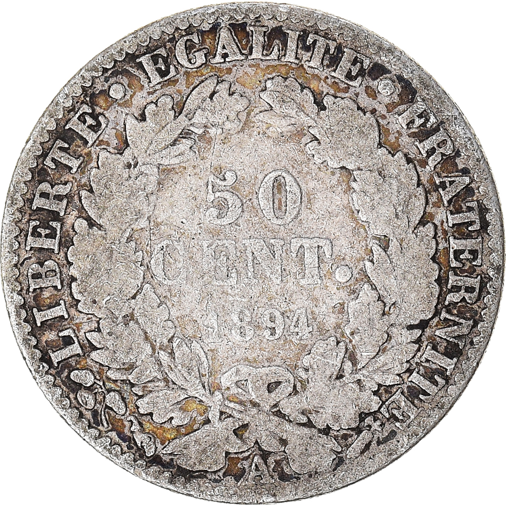 Coin, France, 50 Centimes, 1894