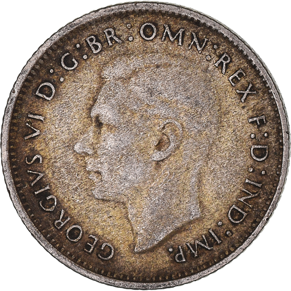 Moneda, Gran Bretaña, 6 Pence, 1948