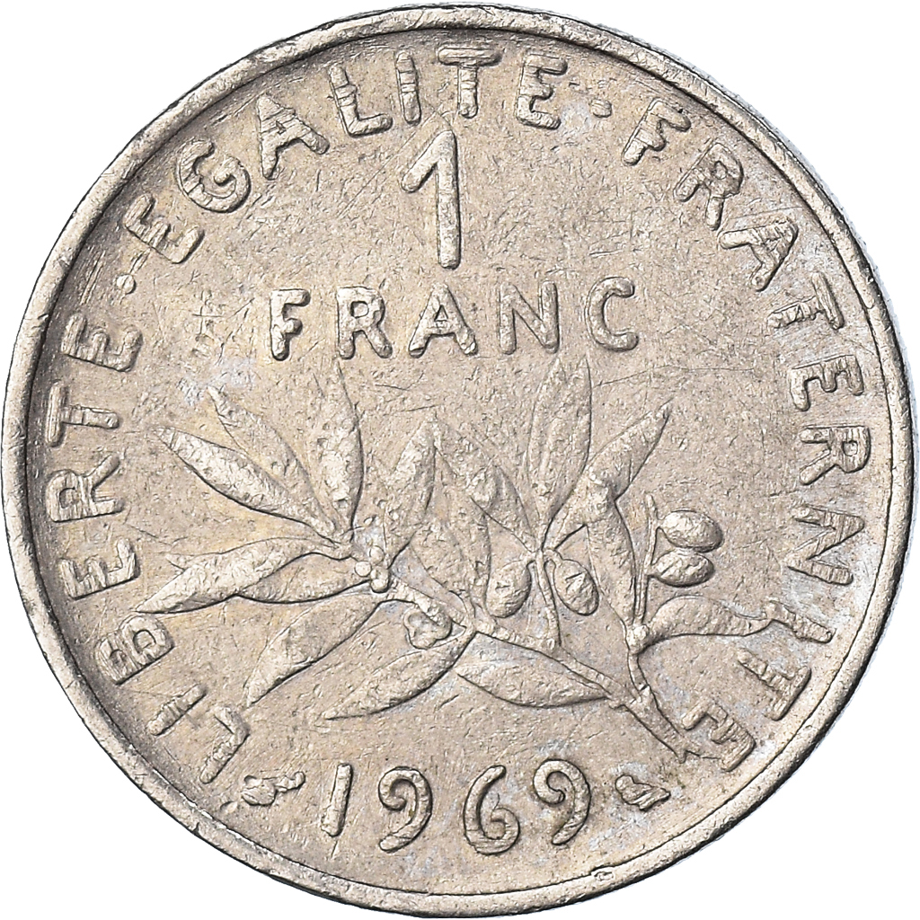 Moneda, Francia, Franc, 1969