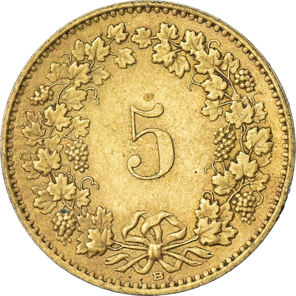 Moneda, Suiza, 5 Rappen, 1992