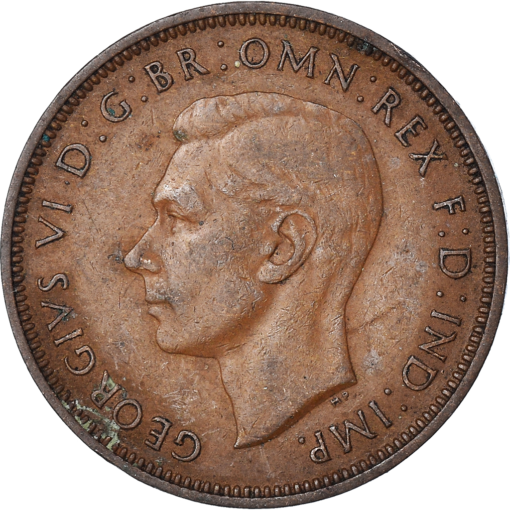 Moneda, Gran Bretaña, 1/2 Penny, 1948