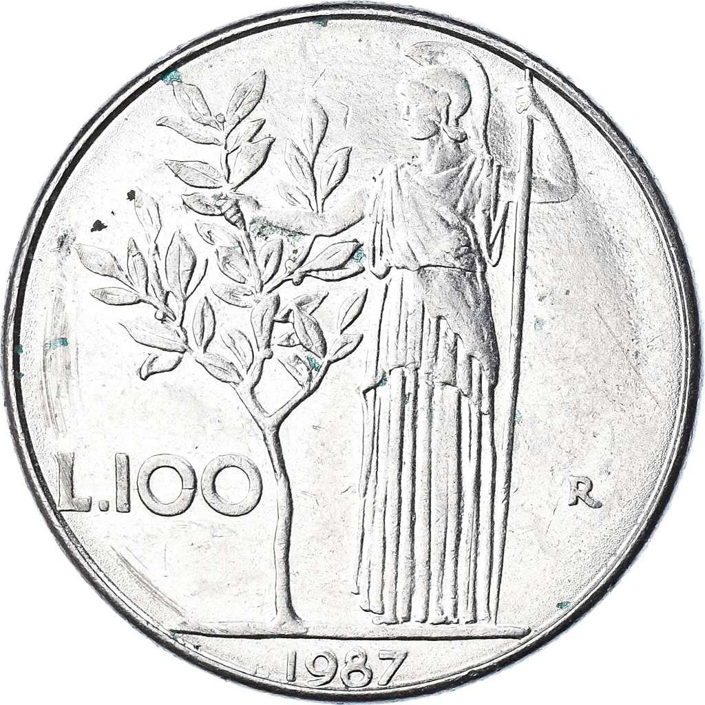 Coin, Italy, 100 Lire, 1987