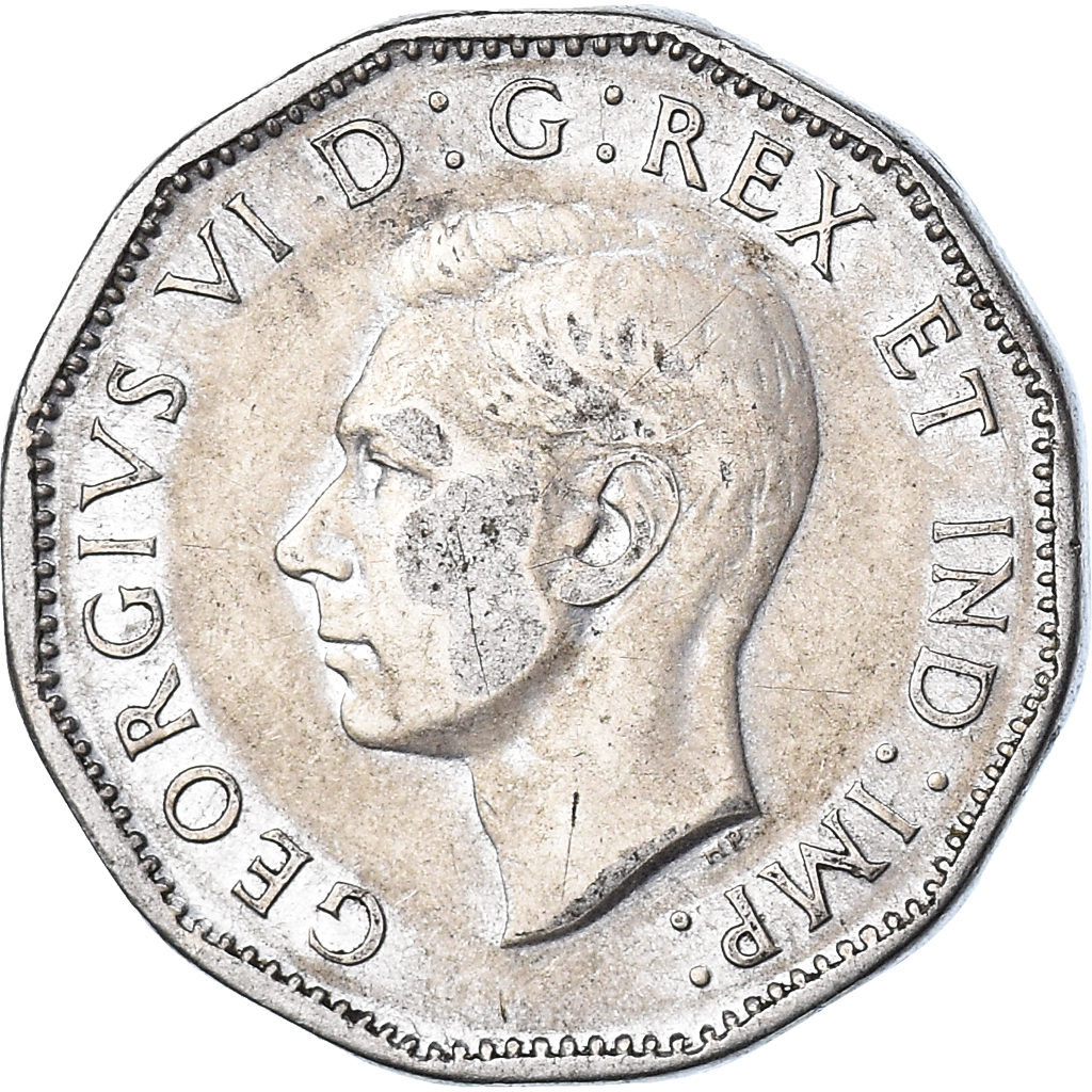 Moneda, Canadá, 5 Cents, 1945