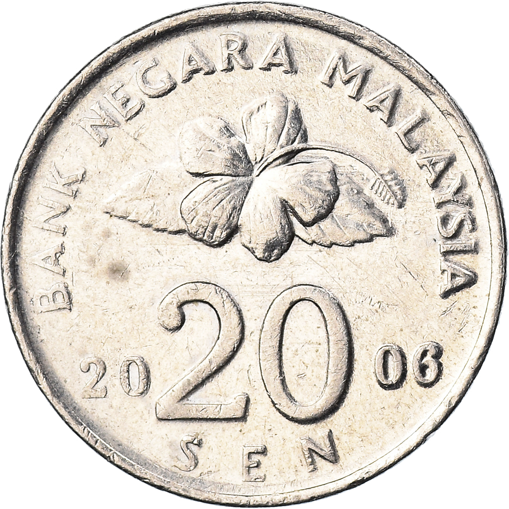 Moneda, Malasia, 20 Sen, 2006