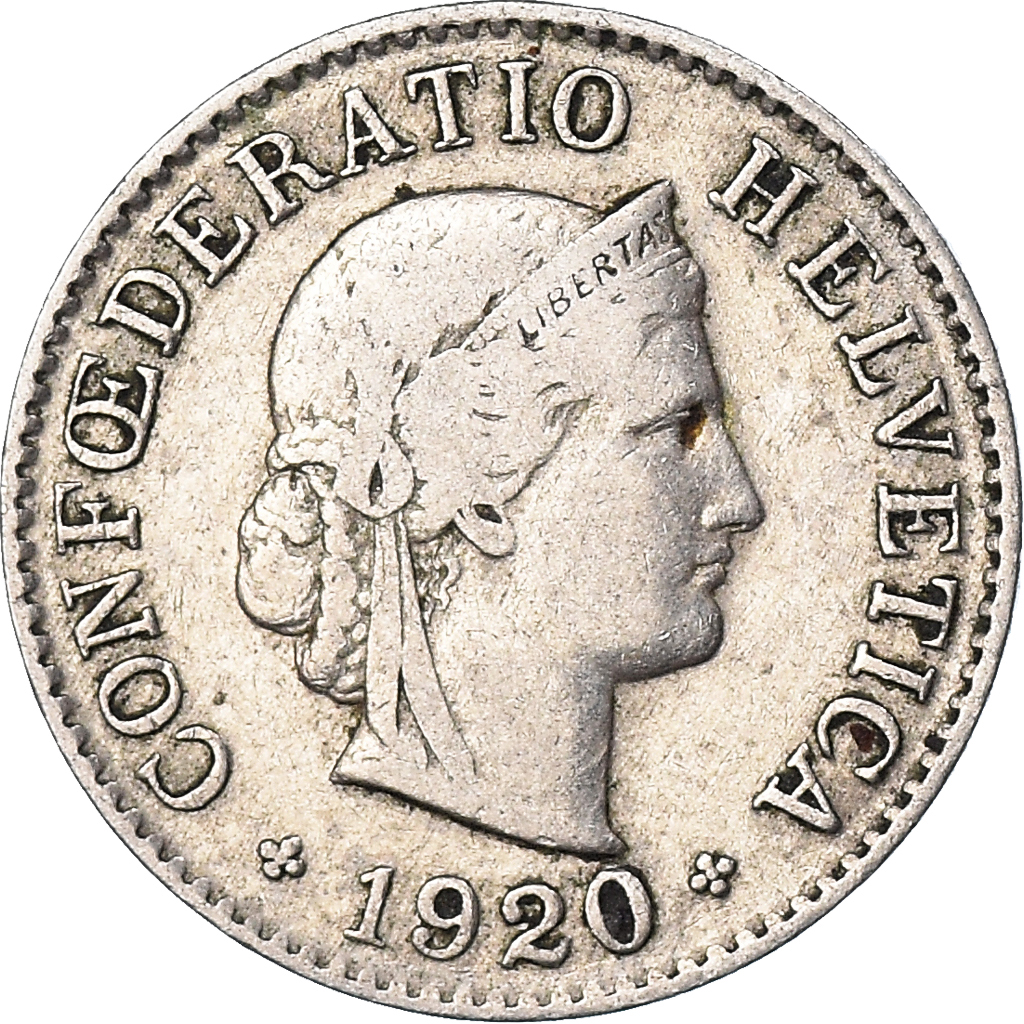 Moneda, Suiza, 5 Rappen, 1920