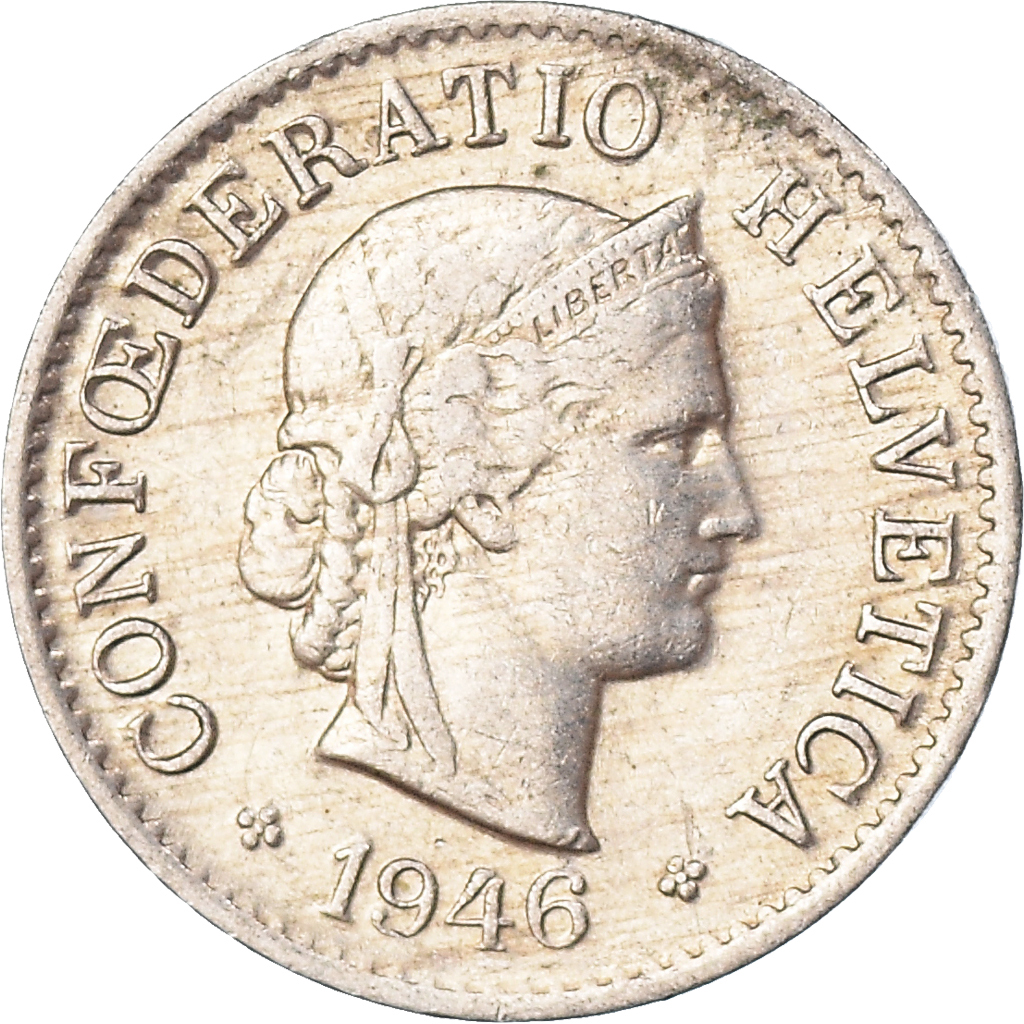 Moneda, Suiza, 5 Rappen, 1946