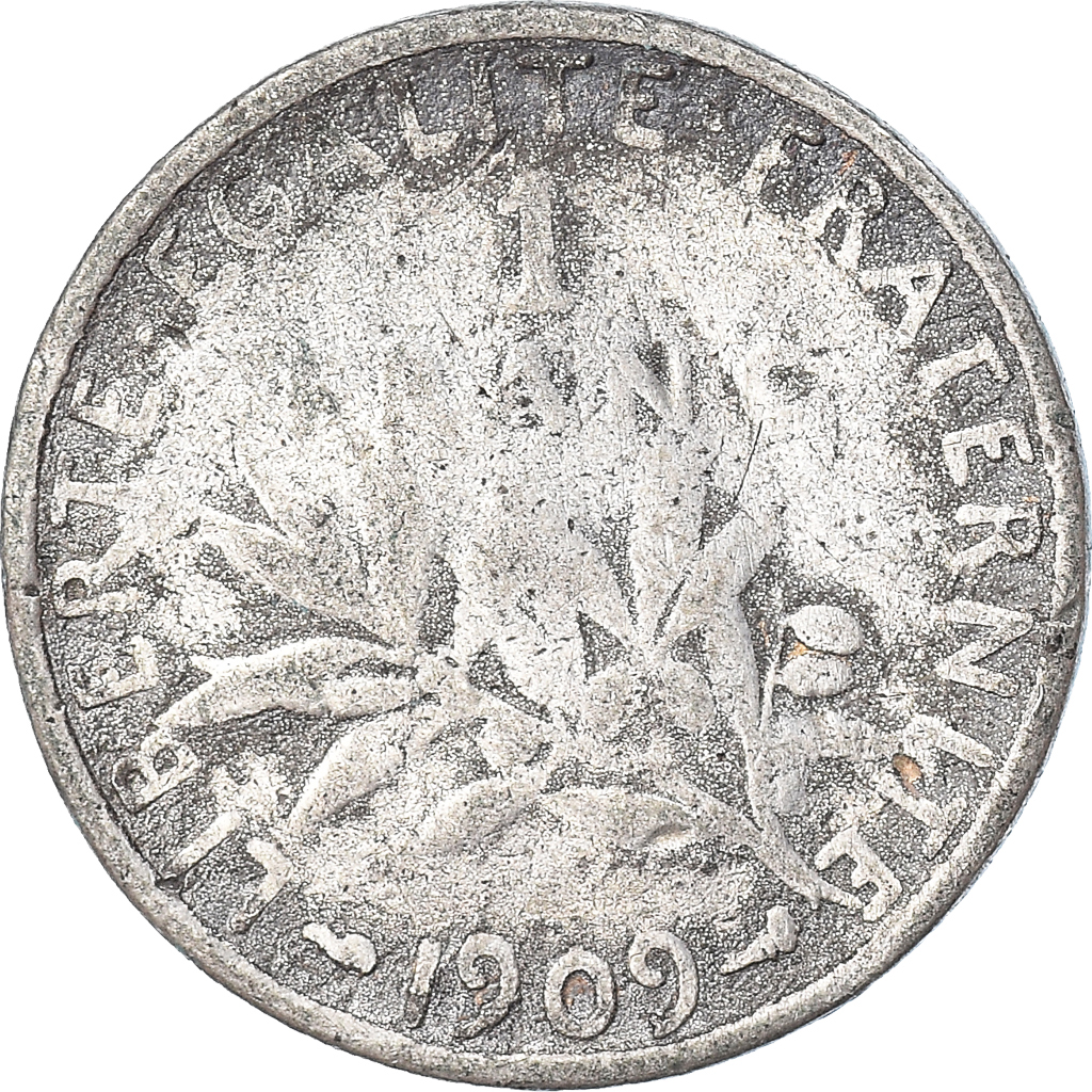 Moneda, Francia, Franc, 1909