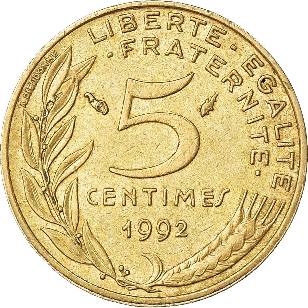 Moneda, Francia, 5 Centimes